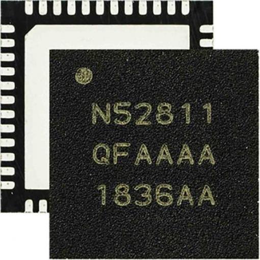 Nordic Semiconductor Čip SoC (System-On-Chip) nRF52811-QFAA-R7 Mikrokontrolér ARM Cortex M4, počet kolíků: 48 kolíkový,