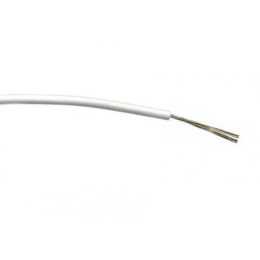 Zapojovací vodič plocha průřezu 0,2 mm², typ kabelu: Jednožilový, prameny vodičů: 7/0,2 mm, Bílá, 1 kV AC 100m 24AWG RS