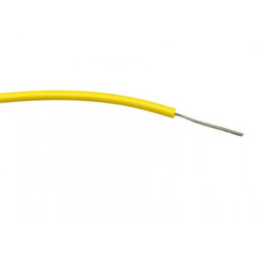 Zapojovací vodič plocha průřezu 0,2 mm², typ kabelu: Jednožilový, prameny vodičů: 7/0,2 mm, Žlutá, 1 kV AC 100m 24AWG