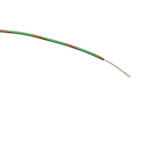 Zapojovací vodič plocha průřezu 0,2 mm², typ kabelu: Jednožilový, prameny vodičů: 7/0,2 mm, Zelená/Červená, 1 kV AC