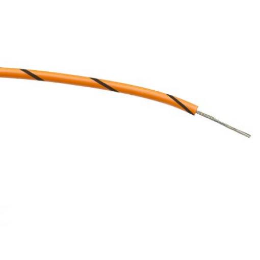 Zapojovací vodič plocha průřezu 0,2 mm², typ kabelu: Jednožilový, prameny vodičů: 7/0,2 mm, Černá/Oranžová, 1 kV AC