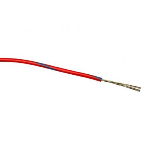 Zapojovací vodič plocha průřezu 0,2 mm², typ kabelu: Jednožilový, prameny vodičů: 7/0,2 mm, Modrá/Červená, 1 kV AC 100m