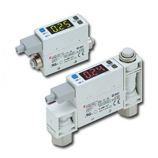 SMC, řada: PFM7 Spínač průtoku Spínač průtoku Vzduch 2L/min → 100 L/min max. tlak 750 kPa Kalibrováno