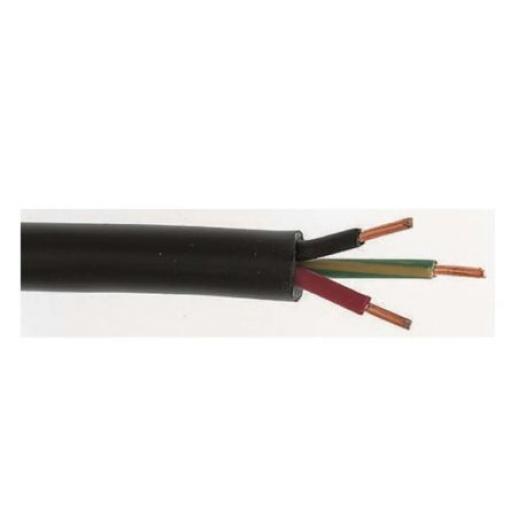 RS PRO Napájecí kabel, řada: TUFF SHEATH 3žilový Polyvinylchlorid plášť, Hnědá, Žlutá, Zelená, vnější průměr: 11.5 mm