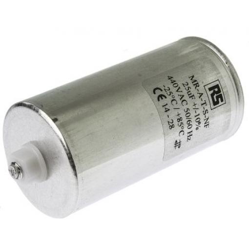 Vrstvové kondenzátory, řada: MRA440 25 μF ±10 % 440 V ac, Šroubová svorka RS PRO