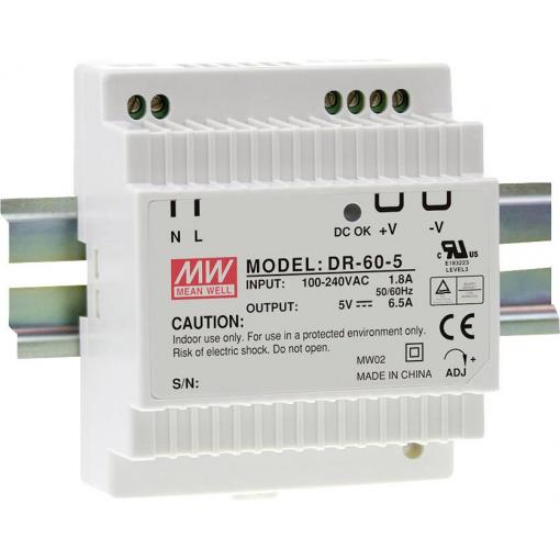 Mean Well DR-60-12 síťový zdroj na DIN lištu  12 V/DC 4.5 A 54 W 1 x