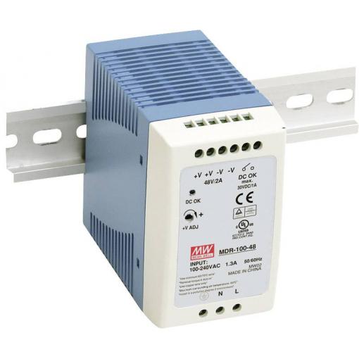 MEAN WELL MDR-100-24 síťový zdroj na DIN lištu 24 V/DC 4 A 96 W Počet výstupů:1 x Obsah 1 ks