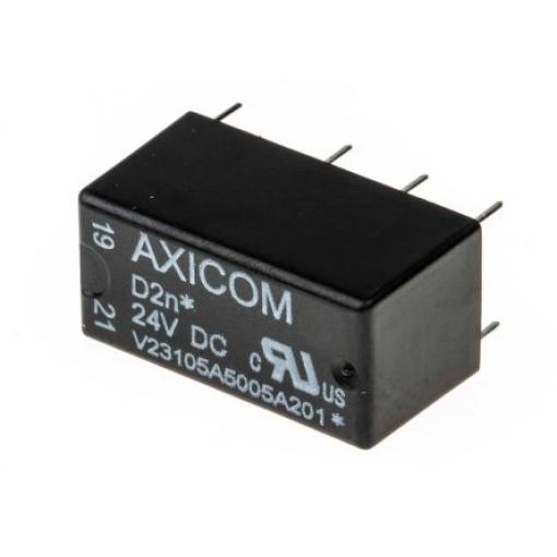 TE Connectivity Výkonové relé DPDT Montáž na plošný spoj 3 A 24 V dc D2n