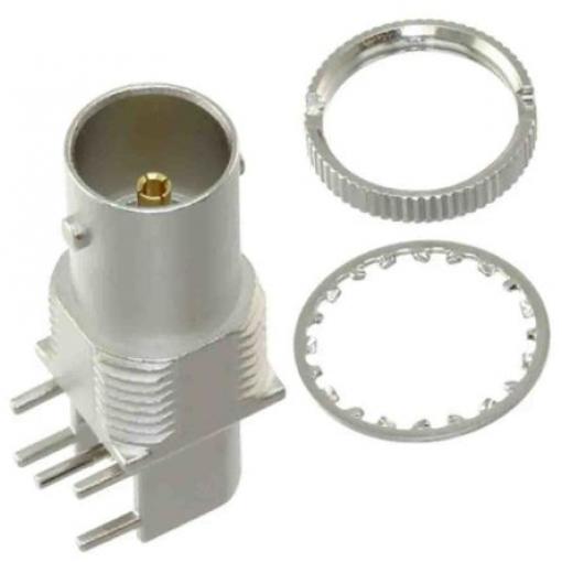 Samtec Koaxiální konektor, řada: BNC Vnitřní, 75 Ω, orientace těla: Pravý úhel, Montáž na plošný spoj Konektory BNC