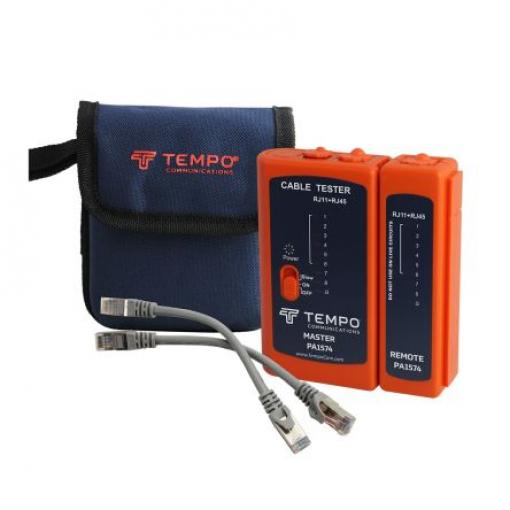 Tester síťových kabelů Tester sítí, číslo modelu: PA1574 Tempo RJ11, RJ12, RJ45