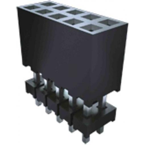 Patice PCB, řada: ESQT, orientace těla: Rovný, rozteč: 2 mm Deska-deska, počet kontaktů: 10, počet řad: 2, Průchozí