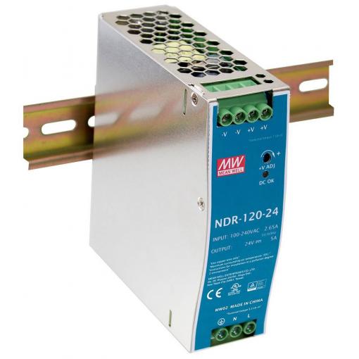 MEAN WELL NDR-120-12 síťový zdroj na DIN lištu 12 V/DC 10 A 153 W Počet výstupů:1 x Obsah 1 ks