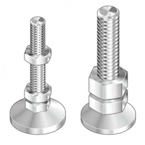 Nastavitelná noha Nastavitelná noha, Ocel Patka, pasuje do drážky : 10 to 8 mm² závit M12 Bosch Rexroth
