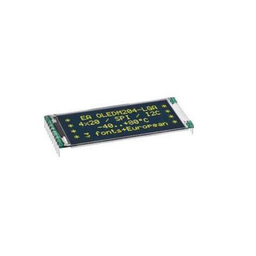 Displej OLED, řada: EA OLED 2.0 in Žlutá 4 x 20 pixel Grafika Display Visions I2C/SPI