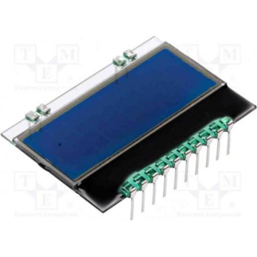 Monochromatický LCD displej, řada: EA DOG Grafické podsvícení LED Modrá I2C/SPI Display Visions Modrá 4 x 10