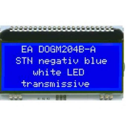 Monochromatický LCD displej, řada: EA DOG LCD podsvícení LED Modrá Display Visions Modrá 4 x 20