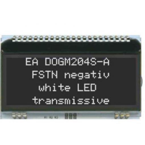 Monochromatický LCD displej, řada: EA DOG LCD podsvícení LED Bílá I2C/SPI Display Visions Černá 4 x 20