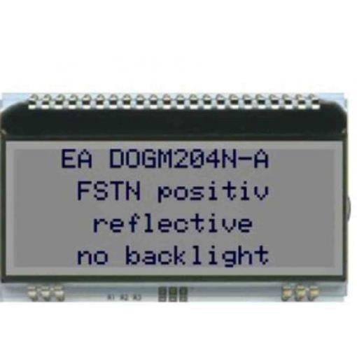 Monochromatický LCD displej, řada: EA DOG LCD podsvícení LED Bílá I2C/SPI Display Visions Šedá 4 x 20