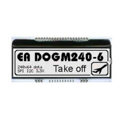 Monochromatický LCD displej, řada: EA DOG LCD podsvícení LED Bílá I2C/SPI Display Visions Šedá
