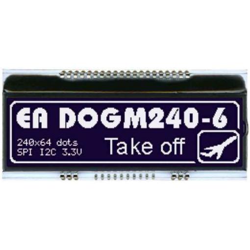 Monochromatický LCD displej, řada: EA DOG podsvícení LED, I2C, SPI, Display Visions