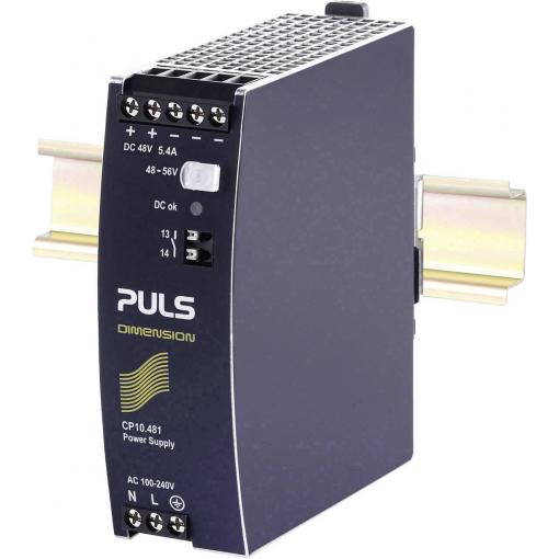 PULS CP10.481 síťový zdroj na DIN lištu 48 V/DC 5.4 A 259 W Počet výstupů:1 x Obsah 1 ks