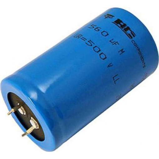 Kondenzátor 560μF 500V dc, Nasazovací Hliníkové elektrolytické Vishay
