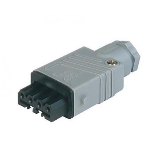 Hirschmann Průmyslový napájecí konektor, řada: ST, IP54, Kabel barva Šedá, 10 A 3P+PE, 400 V