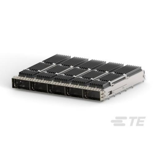 Konektor SFP, řada: QSFP-DD, QSFP-DD (dvojitá hustota), počet kontaktů: 1, počet portů: 5, Press-Fit, materiál pouzdra: