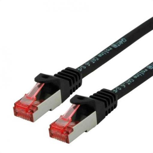 Roline Kat6 Ethernetové kabely, Černá, Nízko dýmivý bezhalogenový 1 m 8, typ pláště: Stíněné Stíněný