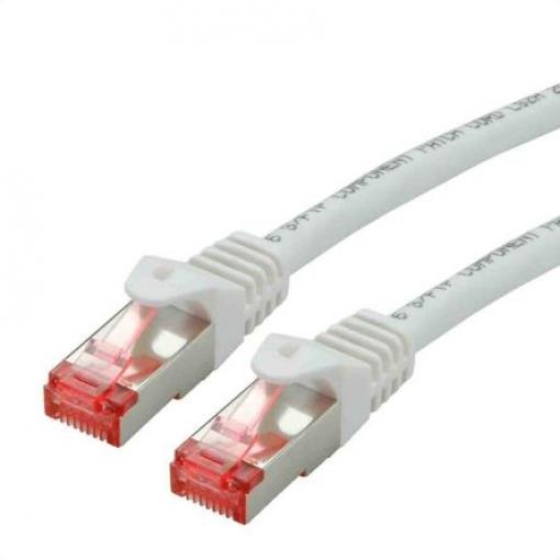 Roline Kat6 Ethernetové kabely, Bílá, Nízko dýmivý bezhalogenový 1 m 8, typ pláště: Stíněné Stíněný