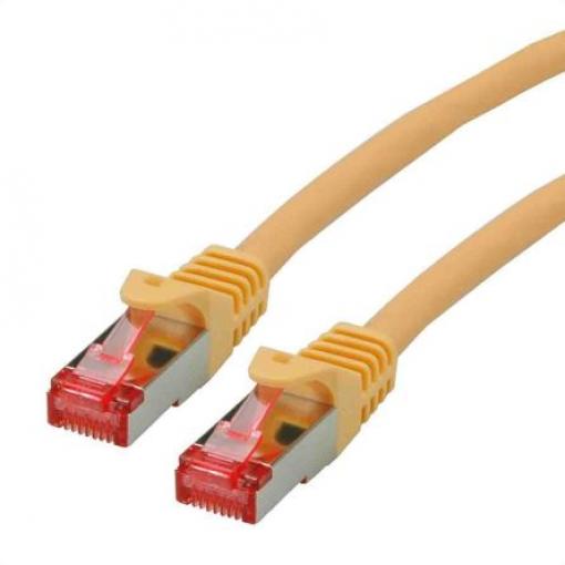 Roline Kat6 Ethernetové kabely, Žlutá, Nízko dýmivý bezhalogenový 5 m 8, typ pláště: Stíněné Stíněný