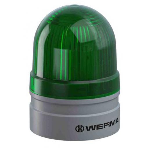 Werma Maják, řada: EvoSIGNAL Mini Blikání, Nepřetržité barva Zelená 12V LED 86mA CE IP66