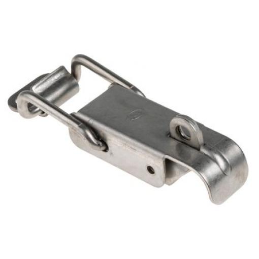 RS PRO Přepínací západka, Nerezová ocel Uzamykatelný, délka: 84 mm 32 mm provozní napětí 686 N 17 mm