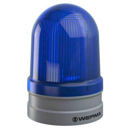 Werma Maják, řada: EvoSIGNAL Maxi Blikající, Stálé barva Modrá 230V ac LED Základna 165mA CCC, CE, cULus IP66