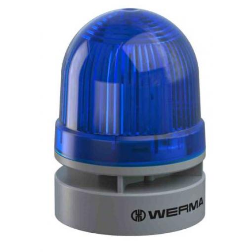 Werma Kombinace sirén a majáků, řada: EvoSIGNAL Mini Trvalé, Bliknutí světlo Elektronika barva Modrá 24V dc IP66 LED