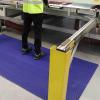 Coba Europe Protiúnavová rohož, Modrá Polyvinylchlorid Příčné rýhy Suché, Mokré, délka: 10 m, šířka: 1m Propojování x