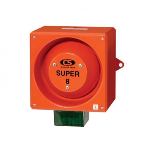 Clifford & Snell Kombinace sirén a majáků, řada: YL80 Super Záblesk světlo Elektronika barva Zelená 48V dc IP66 Xenonová