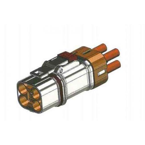 Amphenol Industrial Napájecí konektor pro vysoké zatížení, řada: PL084X, počet kontaktů: 4 40A Samec/samice, počet řad: