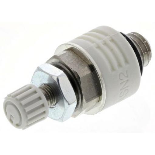 Pneumatický tlumič, řada: ASN2, Mosaz SMC 1.5 MPa, Se závitem Metrické