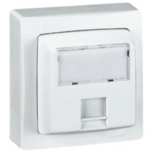 Telefonní zásuvka, RJ45 Bílá RAL 9010 Legrand