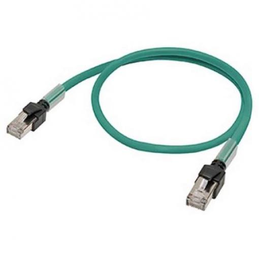 Omron Cat6a Ethernetové kabely, řada: XS6, Zelená, Nízko dýmivý bezhalogenový, 30V dc 0.5 m, typ pláště: Stíněné Stíněný