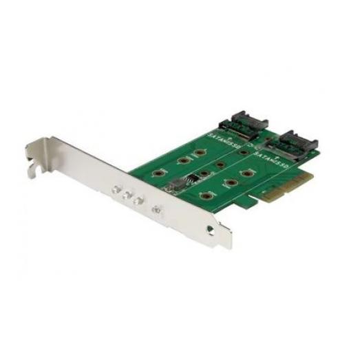Adaptér pevného disku StarTech.com 3portový SSD M.Adaptér 2 NGFF, 12 x 12 x 2 cm M.2 SATA M.2 PCIe 1 x M2 M-key, 2 x M2