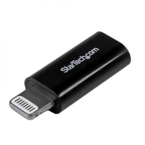 StarTech.com Kabel USB do zásuvky IC Vnější, A: Konektor Lightning, 26 mm Vnitřní, Černá, B: Micro USB typ B