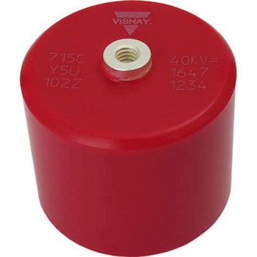 Jednovrstvý keramický kondenzátor (SLCC), řada: 715C30DK 4.7 nF -20 to 80 % Y5U dielektrický, Šroubová svorka, Tvarovaný