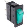 Arcolectric (Bulgin) Ltd Kolébkový spínač IP54, IP67 Osvětlené Zap-nic-zap, barva ovladače: Zelená SPST Panel Zap-vyp 16