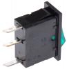 Arcolectric (Bulgin) Ltd Kolébkový spínač IP54, IP67 Osvětlené Zap-nic-zap, barva ovladače: Zelená SPST Panel Zap-vyp 16