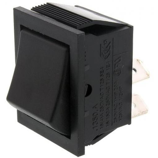 Arcolectric (Bulgin) Ltd Kolébkový spínač IP54, IP67 Zap-vyp, barva ovladače: Černá DPST Panel Zap-vyp 16 A