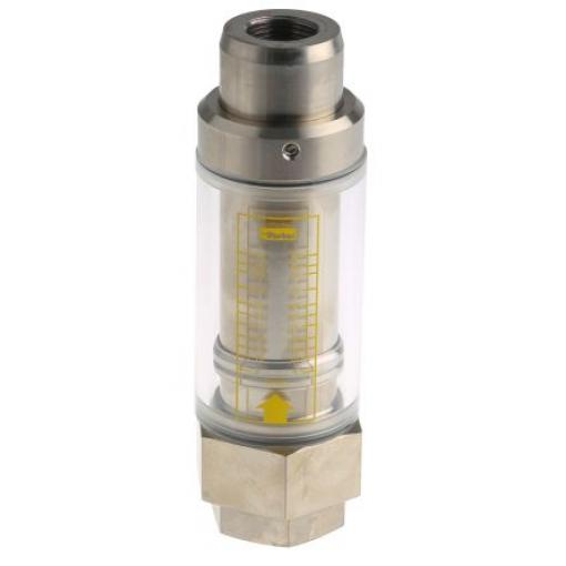 Parker UCC, řada: Flowline Průtokoměr 90 °C 5L/min 55 L/min