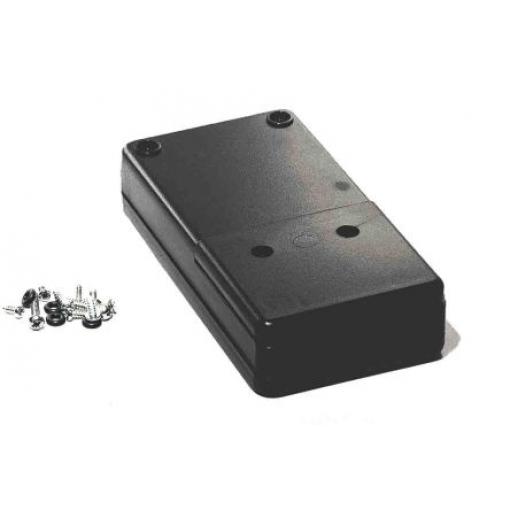 RS PRO Kapesní pouzdro Integrovaná přihrádka na baterie Prohlubeň pro klávesnici ABS barva Černá 130 mm 25 mm 68 mm IP54