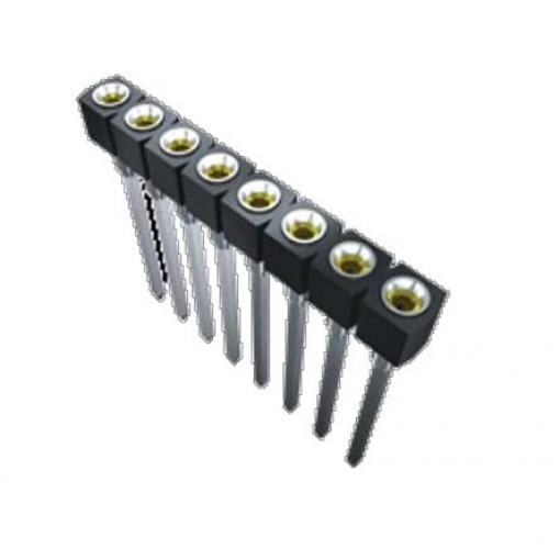 Patice PCB, řada: SS, orientace těla: Rovný, rozteč: 2.54 mm Deska-deska, počet kontaktů: 1, počet řad: 1, Průchozí
